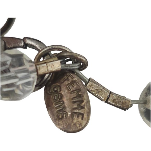 Femme Gems Vintage Snowflake Obsidian Collared Necklace 16" Rose Quartz 322g Z8 - Picture 6 of 6